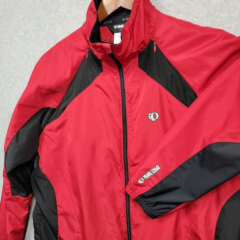 Pearl Izumi Convertible Cycling Jacket Vest Red Black Men L Windbreaker Droptail